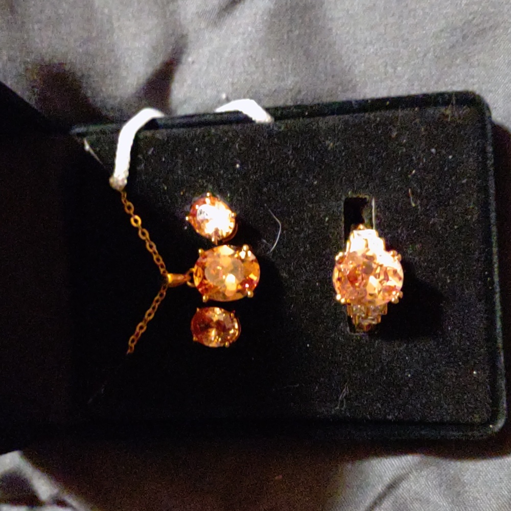 Necklace and Earring Set with Ring